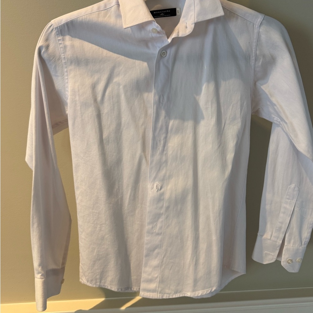 Elegant White Kids Button Down Shirt